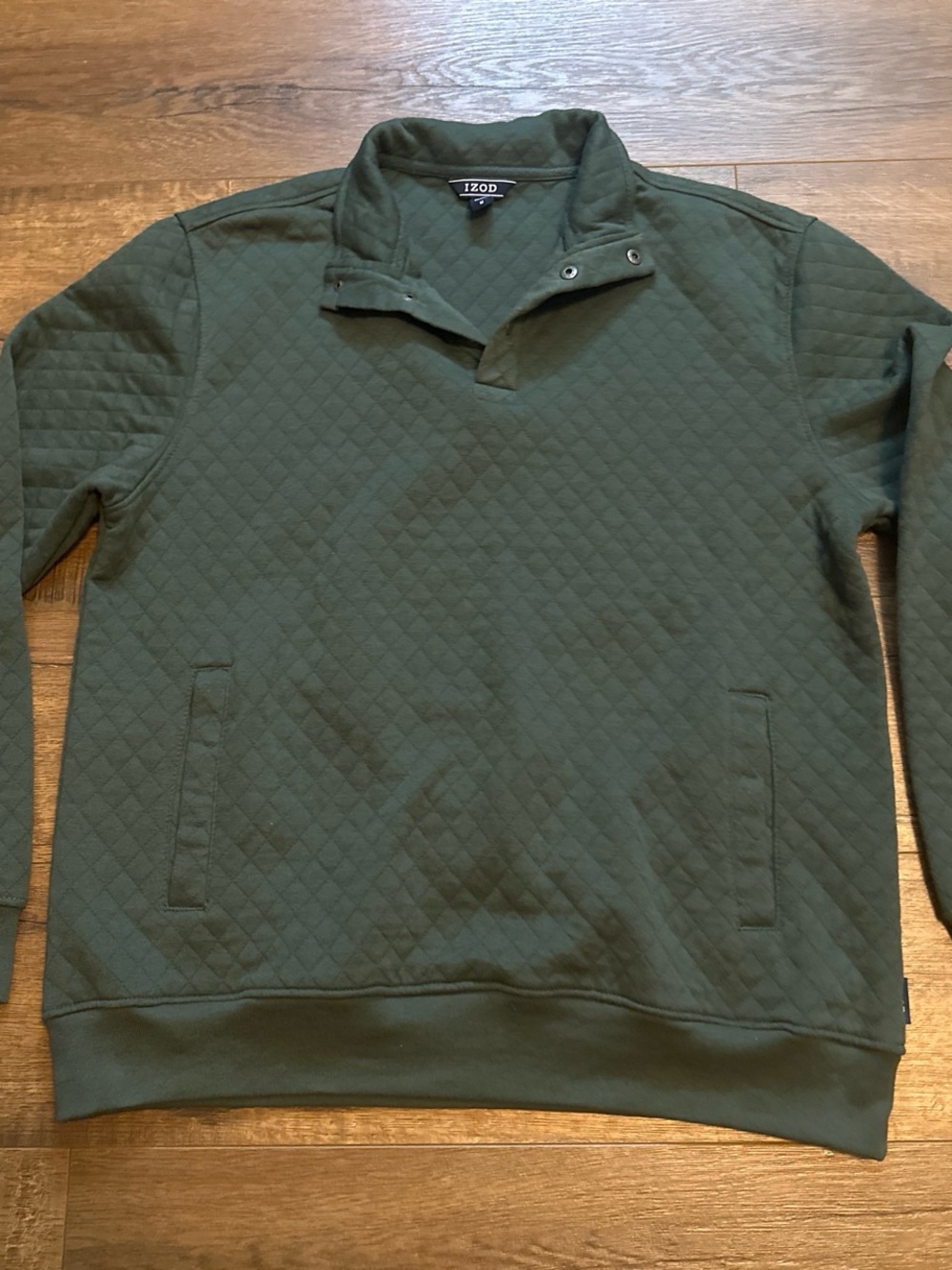 Izod Quilted Snap-Front Pullover
